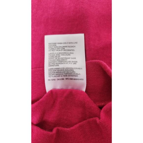 Hanes Her Way Fuchsia Sleeveless 100 % Cotton Mock Turtleneck Womens Size Medium - Picture 7 of 7